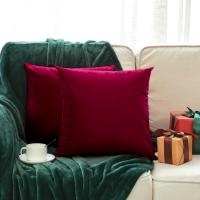 ราคา กำมะหยี่นุ่มพิเศษตกแต่งสแควร์โยนหมอนครอบคลุมโซฟาห้องนอนเบาะรถยนต์ครอบคลุม 18 X 18 นิ้ว 45 X 45 ซม สีแดง (20883088113)