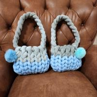 ราคา กระเป๋าถักไหมพรมกำมะหยี่ DIY ถักมือจากไหมพรมกำมะหยี่ (19440555700)