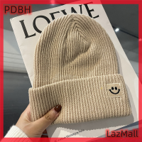 ราคา PDBH ร้านค้าแฟชั่นหมวกถักอบอุ่นใหม่ฤดูใบไม้ร่วงฤดูหนาวหมวกขนสัตว์ไอคอนรูปหน้ายิ้มหมวกเสื้อพูลโอเวอร์แบบแฟชั่นทึบหมวกไหมพรมที่ปิดหูป้องกันลม (20707230877)