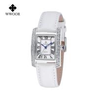 ราคา WWOOR British Wind Square Women S Watch Quartz Waterproof Women S Watchแผ่นงานขนาดเส้นผ่าศูนย์กลางขนาดเล็กบุคลิกภาพสายเพชร 8806 (16471570182)