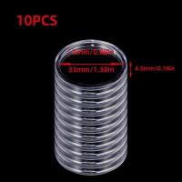 ราคา 10 25 50 100Pcs 19 33mm Transparent Coin Cases Holder Coin Collecting Box Case Round Storage Box Coins Protection Box Container (20529616091)