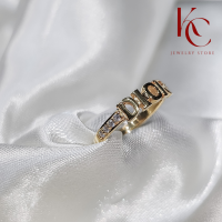 ราคา แหวน D I O R แหวนเงินแท้ 92 5 ชุบทองคำแท้ 24K ฝังเพชร Swiss (17755909281)