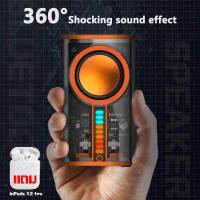 ราคา K07 Transparent Mecha Wireless Bluetooth Speaker Sound Light Rhythm Subwoofer TWS Stereo Cyberpunk Music Center Hands free Call (21064130735)