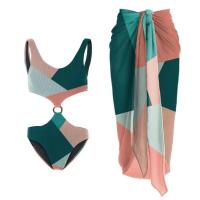ราคา New Fall 2023 Womens Beach Suit Fashion Swimwear Contrast Color High Waist Bikini Two piece Mesh Skirt Vacation Swimsuit Summer Beach Wear (20715927830)