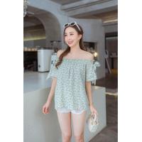 ราคา เสื้อปาดไหล่ มีโบว์ข้างๆแขน (19494017931)