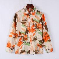 ราคา เสื้อเชิ๊ตผู้หญิงผ้าชีฟองแขนยาวพิมพ์ลายลายดอกไม้เสื้อผ้าแฟชั่นเสื้อเรโทรลำลองทรงหลวมเสื้อสตรีคอปกใส่สบายเข้ากับทุกชุด (20309665493)