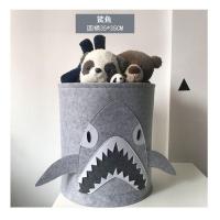 ราคา ตะกร้าผ้าสักหลาดหนาใส่ของเล่น ที่ใส่เสื้อผ้า กล่องอเนกประสงค์ พับได้ ลายน่ารัก กระเป๋าจัดระเบียบ (19930204207)