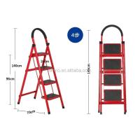 ราคา บันไดอลูมิเนียม บันไดพับได้ บันไดรับน้ำหนักได้ 80 KG บันไดที่พับได้สีแดง 3ชั้น 4ชั้น 5ชั้น 6ชั้น สามารถพับเก็บได้ง่าย มียางกันลื่น (20987056370)