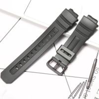 ราคา สายนาฬิกาสำหรับ Casio AW 591 AW 590สาย AWG101 AWG M100สายนาฬิกาเรซิน16มม สายนาฬิกาข้อมือกันน้ำสำหรับกีฬาของผู้ชาย (21074859311)