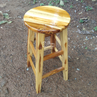 ราคา เก้าอี้บาเก้าอี้ทรงสูงขนาดที่นั่ง กว้าง33cm สูง80cm ขาเก้าอี้กว้าง40cm ทำจากไม้สักทอง (17425834003)