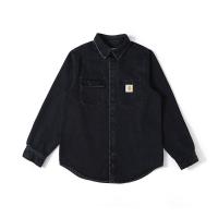 ราคา Carhartt WIP Carhartt ฤดูใบไม้ผลิและฤดูใบไม้ร่วงป้ายโลโก้คลาสสิกกระเป๋าคู่แจ็คเก็ตยีนส์ขาดล้างแจ็คเก็ตแท้2023 U S A (20912076846)