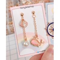 ราคา ไม่แพ้ ไม่คัน ปลาวาฬ ทะเล สมอเรือ ใส่ง่าย เบา สบาย ใน 2 วิ HONYLALA Huneeb ต่างหู ต่างหูแฟชั่น ต่างหูคนแพ้ง่าย ต่างหู nickle free (8455264135)
