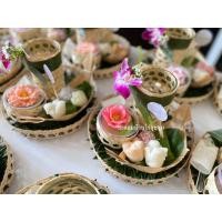 ราคา ชุดจัดเบรค งานสานไม่ไผ่4 ชิ้น ถาด8 เรือแก้วถาด3 (17737326305)