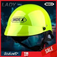 ราคา ส่งฟรี หมวกกันน็อค Index รุ่น Lady NEW สีเขียว หมวกกันน็อคครึ่งใบ หมวกกันน็อคถูก ขนาดเดียว เทียบเท่า L 59 60 cm แถมฟรี ชิลด์หน้าคละสี 1ชิ้น (8795546790)