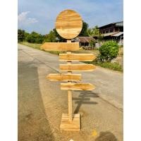 ราคา ป้ายบอกทาง ป้ายร้านกาแฟ ป้ายตกแต่งร้าน ป้ายไม้สัก ขนาดสูง 150 cm (12304993372)