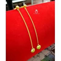 ราคา ต่างหู p0580 รุ่นยาว ต่างหูระย้า ห้อยหัวใจ ทองไมครอน ทองสวย ชุบทอง นำเข้า ต่างหูสวยๆ (20922358276)