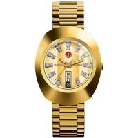 ราคา นาฬิกาข้อมือผู้ชาย RADO The Original Diastar Automatic ขนาดตัวเรือน 35 มม ตัวเรือน สายสีทอง สแตนเลสสตีล รูปไข่ หน้าปัดสีทอง (20464411207)