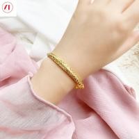 ราคา XT เครื่องประดับเกาหลี24K สับปะรดดอกไม้สร้อยข้อมือชุบทองปรับ (8730828898)