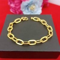 ราคา สร้อยข้อมือหุ้มทองลายโซ่ฝรั่ง (17206651943)