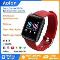 ราคา Aolon สมาร์ทวอท์ช Y6ดั้งเดิมพลัสสำหรับแอนดรอยด์ชายและหญิง116บวกหน้าจอสีโหมดกีฬานาฬิกาปลุกโทรศัพท์แจ้งเตือน SMS แจ้งเตือนเวอร์ชันภาษาอังกฤษเครื่องวัดชีพจรสมาร์ทวอท์ช Es VS Haylou Xiaomi Samsung Huawei 