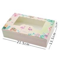 ราคา 6 กล่องใส่ขนม กล่องเบเกอรี่ กล่องบราวนี่ กล่องจัดเบรค กล่องขนม แพค10 ชิ้น (13110039839)