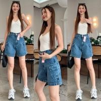 ราคา Acasey กางเกงยีนส์ผู้หญิง ขาสั้น คาร์โก้ สีใหม่ ฟอกสวยๆ ผ้าไม่ยืด ไซส์ S XL (21103488620)