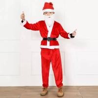 ราคา ชุดซานต้า เด็กผู้ชาย ซานตาครอส ผ้ากำมะหยี่อย่างดี ครบเซ็ท ชุดแฟนซี ชุดซานต้าเด็ก พร้อมหนวด X mas (16709794555)