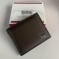 ราคา HORSE กระเป๋าสตางค์ กระเป๋าสตางค์ผู้ชาย กระเป๋าตัง กระเป๋าเงิน ทรงสั้น หนังแท้ ช่องใส่เหรียญ แบบซิป (13263333936)