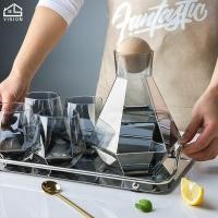 ราคา วิสัยทัศน์สไตล์นอร์ดิกกาต้มน้ำสำหรับน้ำเย็นสีเทาควันBorosilicatขวดแก้วเหยือกน้ำความจุขนาดใหญ่ที่ใส่น้ำผลไม้ที่มีการเข้าสู่ระบบกันชนทนความร้อนกาน้ำชากับถ้วยกรองเย็นDrinkware (5073568031)