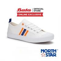 ราคา Bata บาจา Online Exclusive ยี่ห้อ North Star รองเท้าผ้าใบ รองเท้าลำลอง แบบผูกเชือก ผ้าใบแฟชั่น Sneakers ใส่สบาย สำหรับผู้ชาย รุ่น CHIHARU สีขาว 8201044 (16957262412)