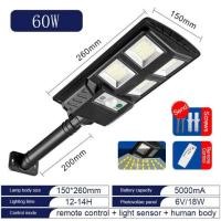 ราคา KKSKY ไฟถนนโซล่าเซลล์ 60w ไฟโซล่าเซลล์ ไฟโซล่าเซล60wแท้ โคมไฟโซล่าเซลล์ solar light LED ป้องกันน้ำ ฟ้าผ่า (21053566802)