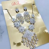ราคา Vintage jewelry ชุดไทยซ็ตโบราณสร้อยชุดต่างหูเพื่อนเจ้าสาวเจ้าสาว thaiwedding สีทองเครื่องประดับสร้อยคอ (21027286901)