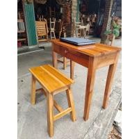 ราคา โต๊ะทำงานไม้สัก โต๊ะนักเรียน โต๊ะเอนกประสงค์ พร้อมส่ง (16485930849)