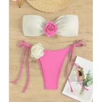 ราคา Flower Bikini Bowy Bikini บิกินี่โบว์กุหลาบ เกาะอก กางเกงผูก (21046855123)