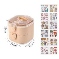 ราคา ปิ่นโตใส่อาหาร ปิ่นโตไมโครเวฟ ปิ่นโตทรงสี่เหลี่ยม ปิ่นโต 2 3 ชั้น พร้อมช้อนในตัว (16017766309)