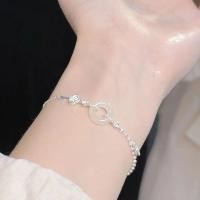 ราคา กำไลข้อมือสำหรับผู้หญิง925โซ่เงินกำไลข้อมือสวยๆ PingAn In Niche สไตล์จีน (20569361191)