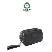 ราคา LINGKY PY2001 Logo กระเป๋าสตางค์ กระเป๋าใส่เหรียญพร้อมสายคล้องมือ มีหลายช่องซิป สีพาสเทล Wrist bags (16857617673)