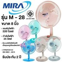 ราคา พร้อมส่ง MIRA พัดลมตั้งโต๊ะ ขนาด 8 นิ้ว M 28 มีระบบตัดไฟ อัตโนมัติ พัดลม ตั้งโต๊ะ M28 มิร่า มีร่า พัดลมมิร่า Mira mira (19595997459)