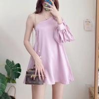 ราคา เดรสผู้หญิง เดรสออกงาน เปิดไหล่ข้างเดียว (20874845675)