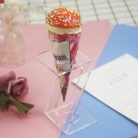 ราคา แท่นวางไอศครีมอะคริลิค แท่งใส่กรวย พลาสติกโปร่งใส ขาวางกรวยไอศกรีม ขาตั้งไอศครีม (20193928853)