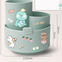 ราคา กล่องใส่ปากกาหมุนได้ 360 องศาสร้างสรรค์แฟชั่นน่ารักสไตล์ที่ใส่ปากกาความจุขนาดใหญ่ที่ใส่เครื่องสำอางค์ (20832987754)