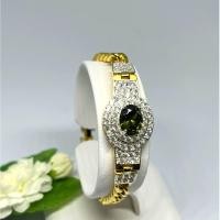 ราคา สร้อยข้อมือพลอยเขียวส่อง เพรชสวิส ข้อมือ18 19cm เพรชพลอยเงางามเหมือนแท้ เครื่องประดับใส่ออกงาน (20311245609)