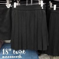 ราคา Maneenush กระโปรงพลีท สีดำ ยาว 18 20 ไม่มีกระเป๋า Free Size XL จีบเล็ก ทวิส (17470850717)