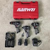 ราคา NANWEI SET สว่านไขควงกระแทกไร้สาย สว่านไขควงไร้สาย สว่าน 3 ระบบ ขนาด 3 8ไร้สาย (21034496364)