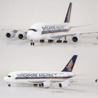 ราคา Singapore Airlines Airbus A380 Super Jumbo Airplane Model with LED Light Touch or Sound Control Plane for Decoration (18349490495)
