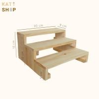 ราคา KATI SHOP พร้อมส่ง ชั้นไม้วางของ ชั้นวางของ ชั้นวางต้นไม้ ชั้นวาง ชั้นไม้ ทรงขั้นบันได 3 ชั้น เคลือบแลคเกอร์ (13377325662)