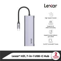 ราคา Lexar H31 7 in 1 USB C Hub ฮับสำหรับเชื่อมต่อกับอุปกรณ์ Plug and Play ใช้งานง่าย ขนาดกระทัดรัด พกพาสะดวก (19082075613)