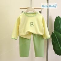 ราคา ชุดนอนเด็ก ชุดนอนแขนยาวขายาว ผ้าสำลี เสื้อผ้าเซท 2 ชิ้น (20834481334)