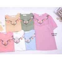 ราคา เสื้อยืด ป้ายCHOM งานปักลายสวยๆ อกหน้าผ้า42 ยาว25 ผ้าเด้งเกาหลี เนื้อผ้าดี ใส่สบาย สวยดูดี ดีไซน์เก๋ ใส่ไม่ร้อน สีไม่ตก ใส่ลำลอง ใส่เที่ยว ใส่ได้ทุกโอกาส (18275195674)