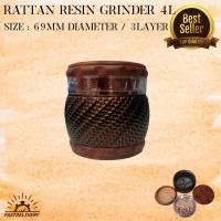 ราคา CR1 ที่บดสุมนไพร เครื่องบด บดสมุนไพร ที่บดสมุนไพร เครื่องบดสมุนไพร Rattan Resin grinder 4 Layers 69 mm สินค้าพร้อมจัดส่ง (19883778479)